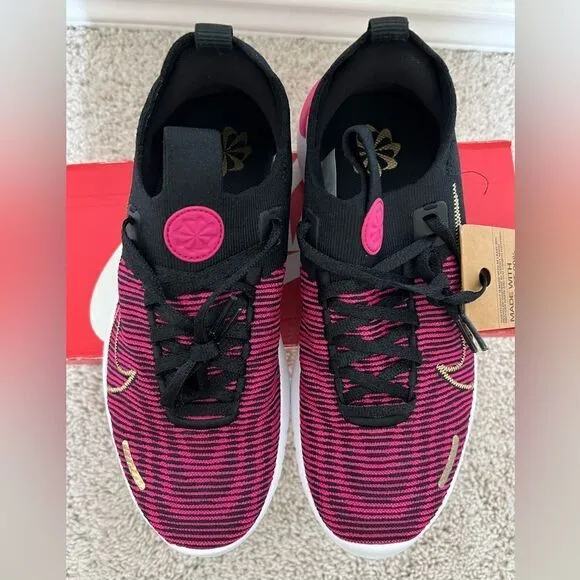 Nike Free RN FK Next Nature Fireberry Pink Gold Shoes