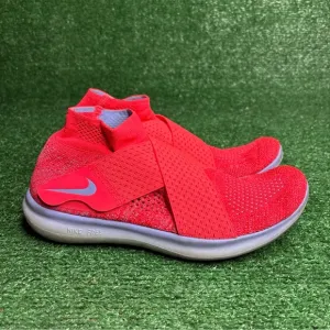Nike Free RN Motion FK 2017 Womens 880846-601 Solar Red Flyknit Shoes Size 9