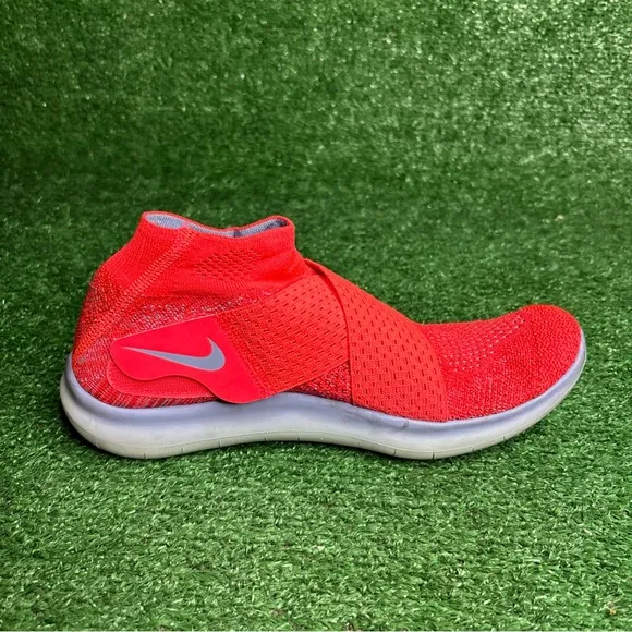 Nike Free RN Motion FK 2017 Womens 880846-601 Solar Red Flyknit Shoes Size 9