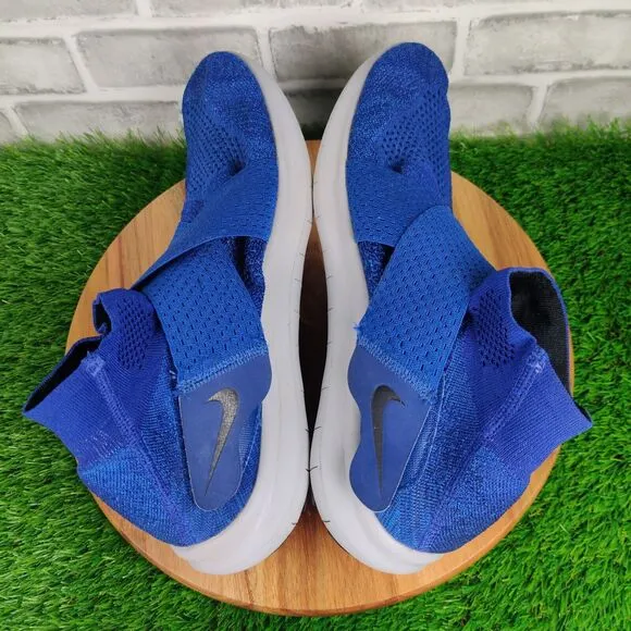 Nike Free RN Motion Flyknit Shoes Mens Size 13 Blue Athletic Sneakers 880845-401