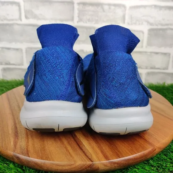 Nike Free RN Motion Flyknit Shoes Mens Size 13 Blue Athletic Sneakers 880845-401
