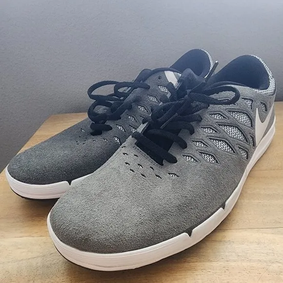 Nike Free SB Athletic Trainers Shoes Gray Black White Mens Size 10.5
