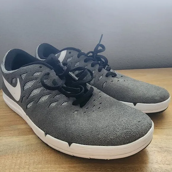 Nike Free SB Athletic Trainers Shoes Gray Black White Mens Size 10.5