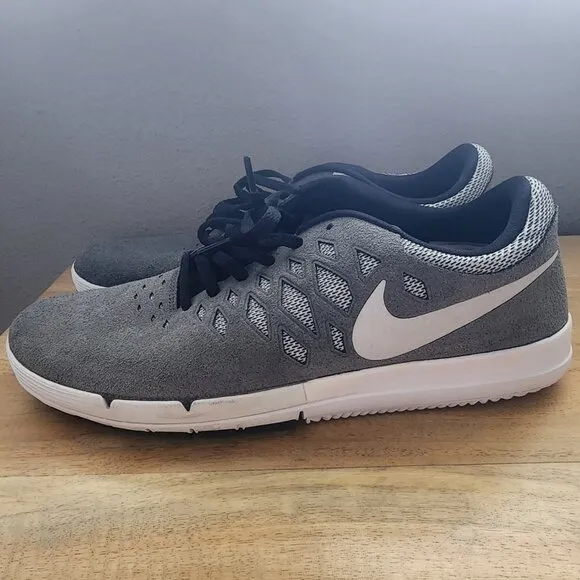 Nike Free SB Athletic Trainers Shoes Gray Black White Mens Size 10.5