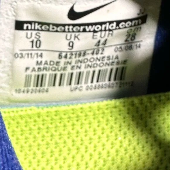 Nike Free 5.0 Blue Shoes Mens US Size 10, Art 642198-301,