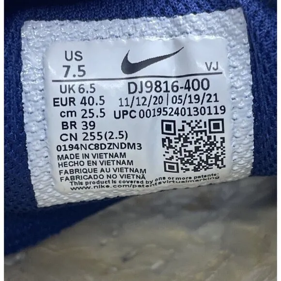Nike Glide Flyease Men's Sneaker Shoes DJ9816-400 Blue Void Black Sail Size 7.5