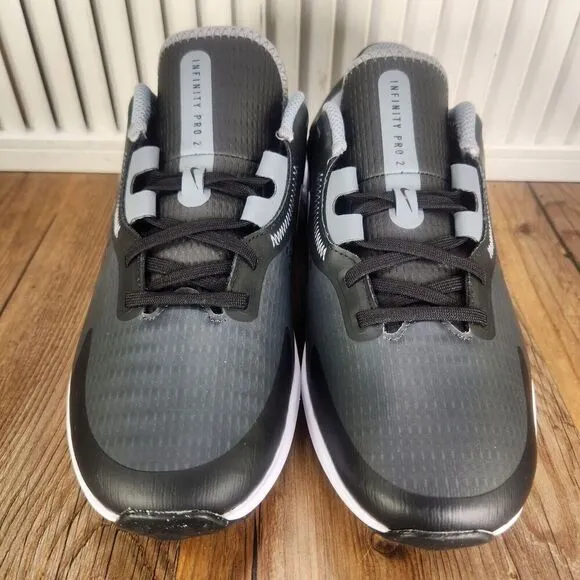 Nike Infinity Pro 2 DM8449-001 Mens 8 Wide Black Anthracite Spikeless Golf Shoes