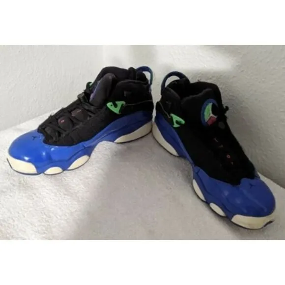 Nike Jordan 6 Rings GS Youth Sz 7 Y Game Royal Lucid Green 323399-039 Shoes