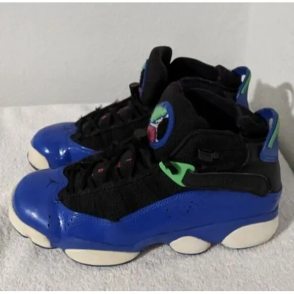 Nike Jordan 6 Rings GS Youth Sz 7 Y Game Royal Lucid Green 323399-039 Shoes
