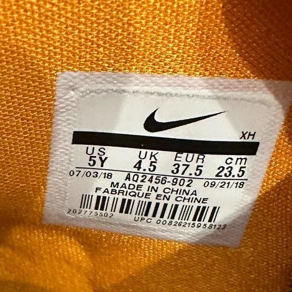 Nike Kyrie 5 camo Basketball Sneaker Sz 5Y-Camo/Orange/Black