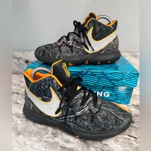 Nike Kyrie 5 camo Basketball Sneaker Sz 5Y-Camo/Orange/Black