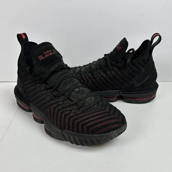 Nike LeBron 16 Fresh‎ Bred 2018 Men's Size 12.5 Black/Red Basketball A02588-002