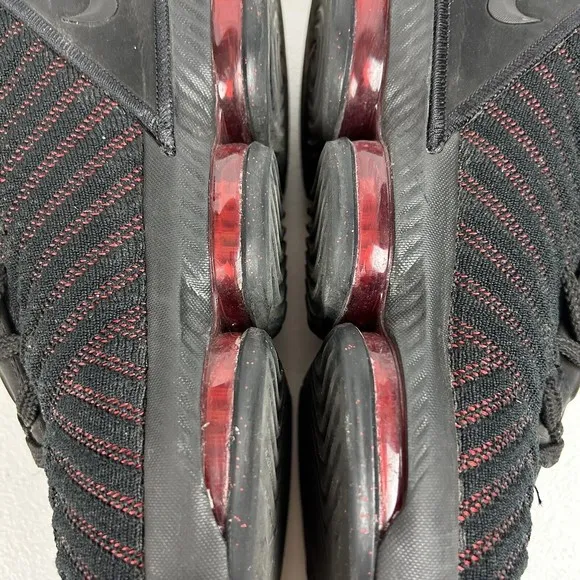 Nike LeBron 16 Fresh‎ Bred 2018 Men's Size 12.5 Black/Red Basketball A02588-002
