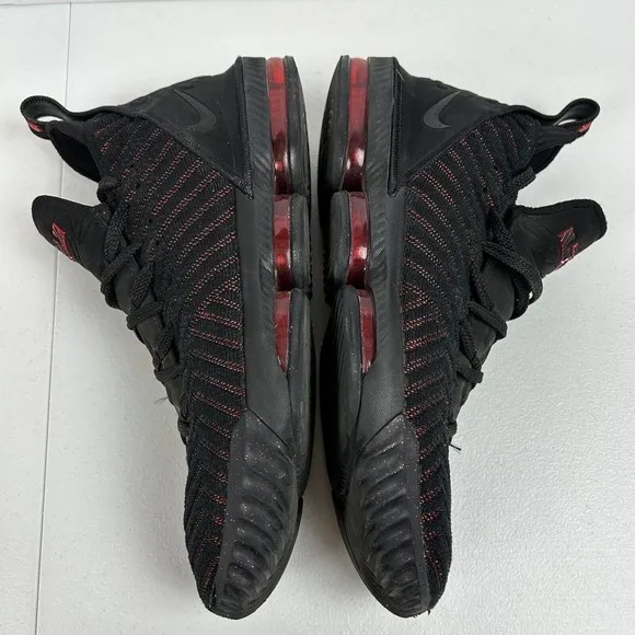 Nike LeBron 16 Fresh‎ Bred 2018 Men's Size 12.5 Black/Red Basketball A02588-002