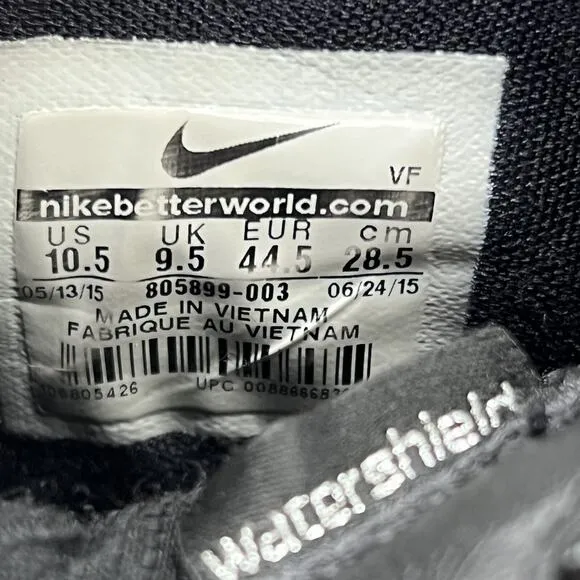 Nike Lunar Force 1 Duckboot Men Size 10.5 Black Retro Waterproof High Top Boots