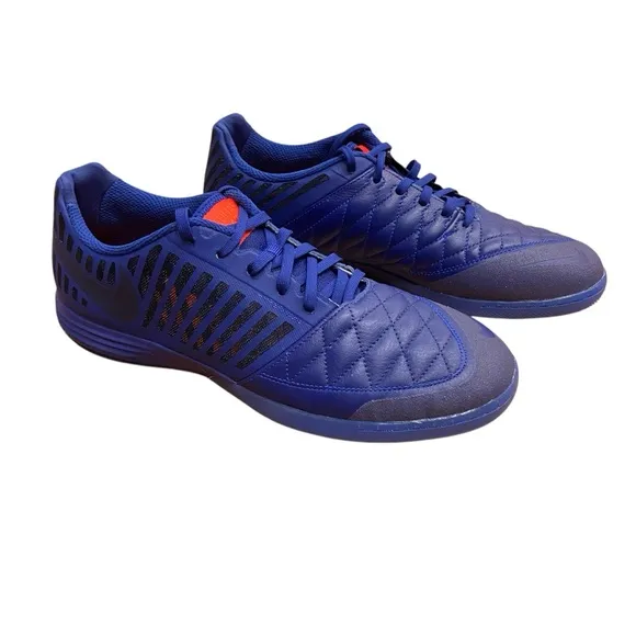 Nike Lunargato Il Indoor/Court Low Soccer Shoes Deep Royal Blue Men's Size‎ 11