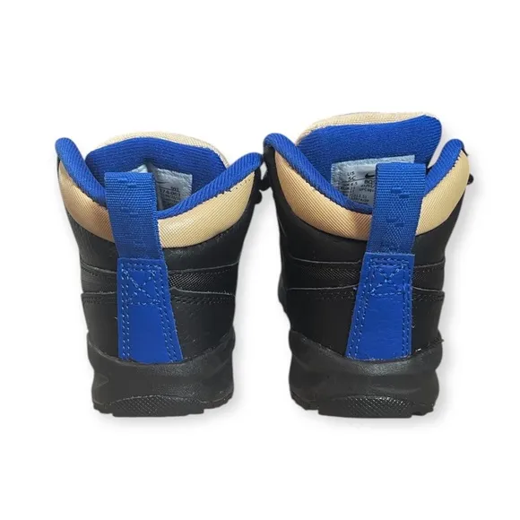 NIKE Manoa Black Blue Leather Toddler Boots size 5