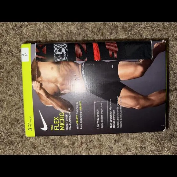 Nike Mens 3 Pack Medium Dri-FIT Ultra Stretch Micro Boxer Briefs - Black