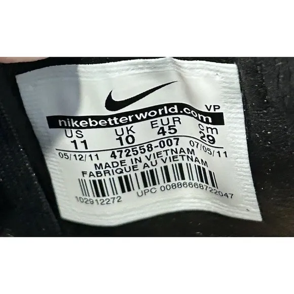 Nike Mens Rare T90 Shoot IV IC 472558-007 Yellow Black Indoor Soccer Shoes
