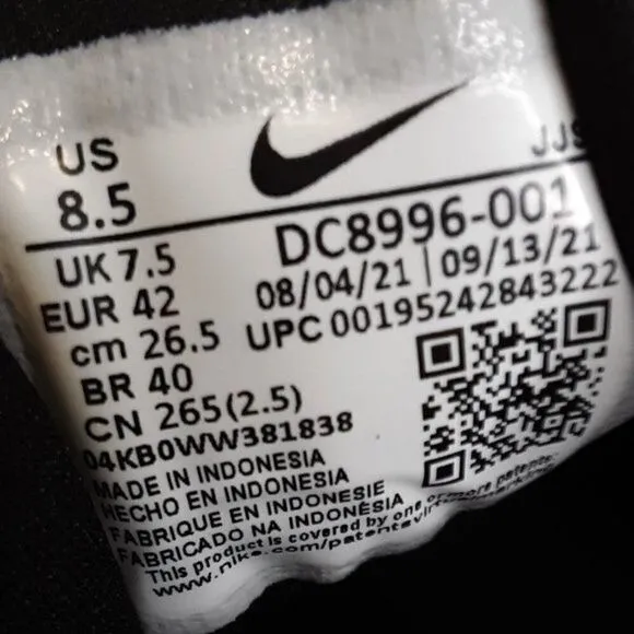 Nike Men's Zoom Span 4 (DC8996-001) Black/White Sneaker Size 8.5M