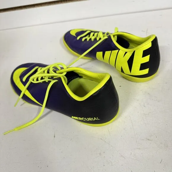 Nike Mercurial Victory IV IC 555614-570 Purple Indoor Soccer Shoes Mens 7 - BUB