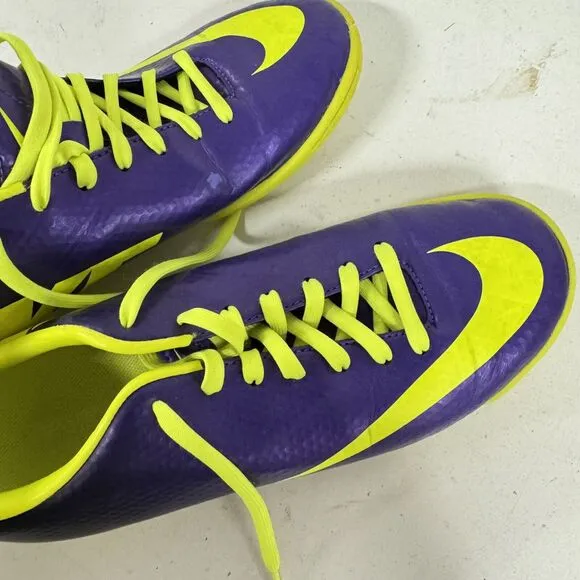 Nike Mercurial Victory IV IC 555614-570 Purple Indoor Soccer Shoes Mens 7 - BUB