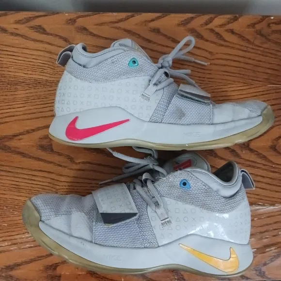 Nike Paul George  PlayStation Basketball Youth 6.5 Sneakers Shoes Gray