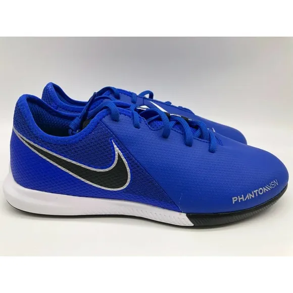 Nike Phantom Vision Indoor Soccer Shoes Blue &amp; Black AR4345-400 Size 5Y NEW