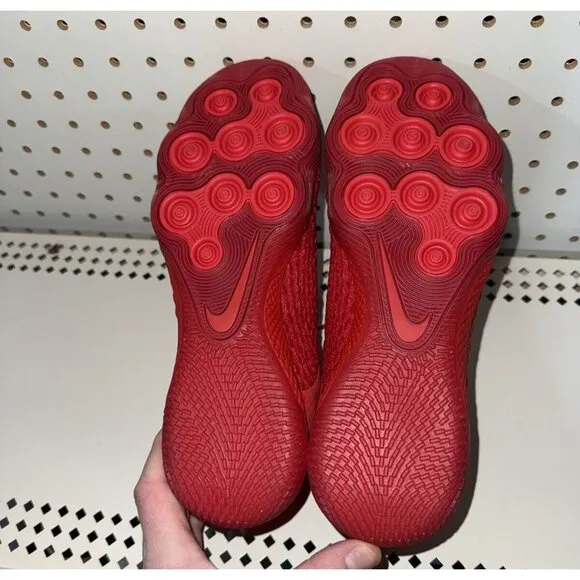 Nike React Gato IC Mens Indoor Soccer Turf Shoes Size 8 Triple Red CT0550-600