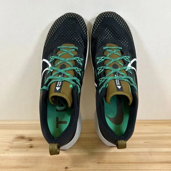 Nike React Pegasus Trail 4 Hiking Running shoes mens 14 Black tan green