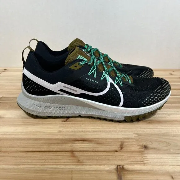 Nike React Pegasus Trail 4 Hiking Running shoes mens 14 Black tan green