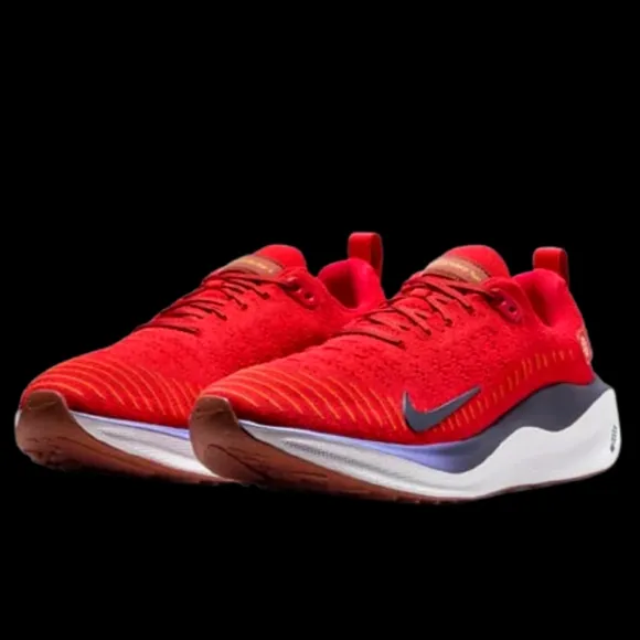 Nike ReactX Infinity Run Flyknit 4 Mens Size 10.5 Extra Wide Red White Navy Blue