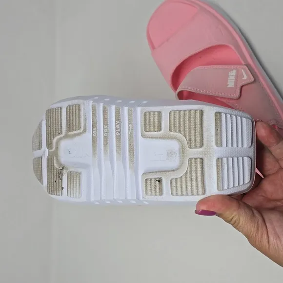 Nike Sandals Playscape GS Artic Punch Pink White Women's Sandals Size 8/5Y