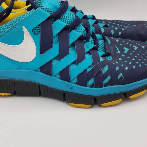 Nike Shoes Free Trainer 5.0 N7 Blackened Blue Varsity Maize Mens 10 584779-447