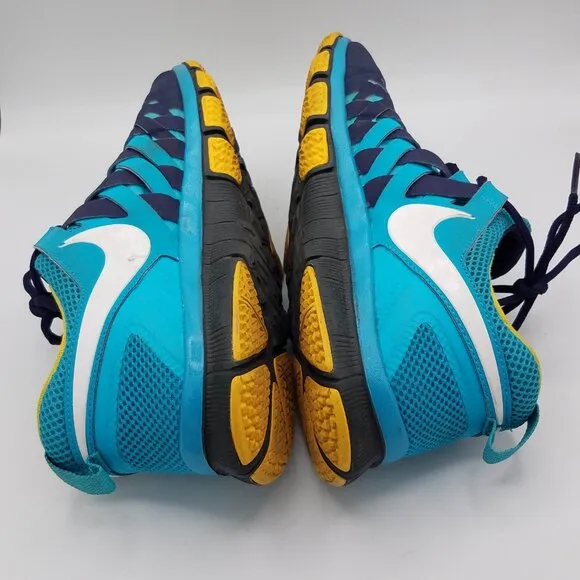 Nike Shoes Free Trainer 5.0 N7 Blackened Blue Varsity Maize Mens 10 584779-447