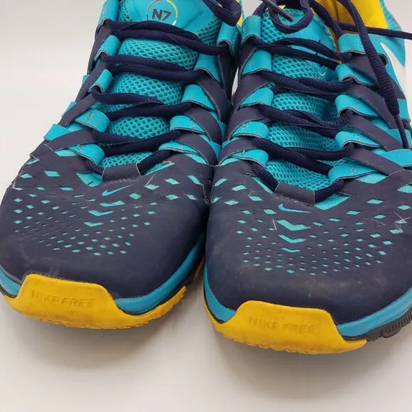 Nike Shoes Free Trainer 5.0 N7 Blackened Blue Varsity Maize Mens 10 584779-447