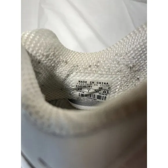Nike SHOX Athletic Shoes Sneakers 314775-101 White SIZE 9.5
