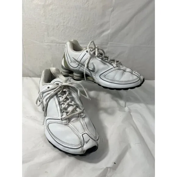 Nike SHOX Athletic Shoes Sneakers 314775-101 White SIZE 9.5