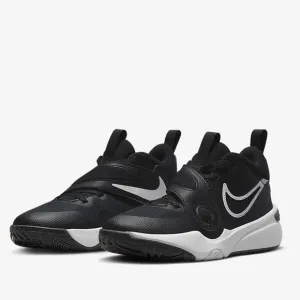 NIKE Team Hustle D 11 Big Kids' Basketball Shoes Black &amp; White Size 7Y NEW