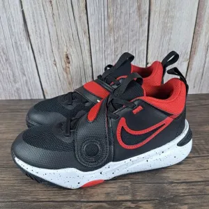 Nike Team Hustle D (GS) Size 2y Sneaker Black University Red White (VGC)