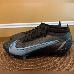 Nike Vapor 14 Pro FG Soccer Cleats Black Blue CU5693-004 Men’s Size 5 EUC