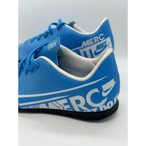 Nike‎ Youth Size 6 Mercurial Vapor 13 Blue White Indoor Soccer Shoes  AT7993-414