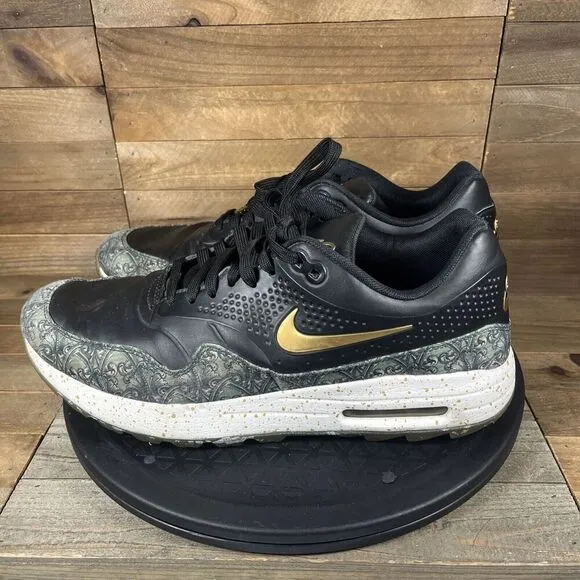 Nike Air Max 1 Golf NRG Payday Men’s Size 9.5 Lace Up Low Golf Shoes Black