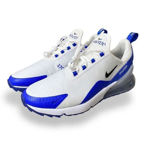 Nike Air Max 270 G Mens Golf Shoes White Racer Blue CK6483-106 size 11.5 No Box