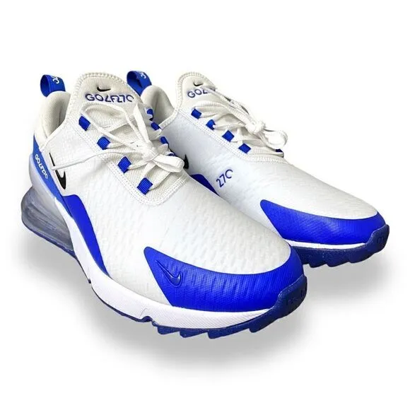 Nike Air Max 270 G Mens Golf Shoes White Racer Blue CK6483-106 size 11.5 No Box