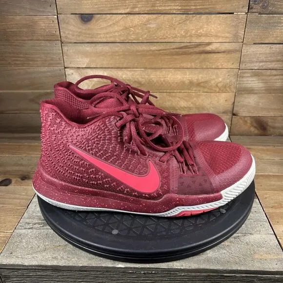Nike Kyrie 3 Hot Punch Youth US 7Y Red Basketball Lace Up Shoes 859466-681
