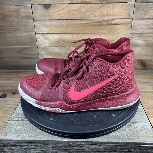 Nike Kyrie 3 Hot Punch Youth US 7Y Red Basketball Lace Up Shoes 859466-681