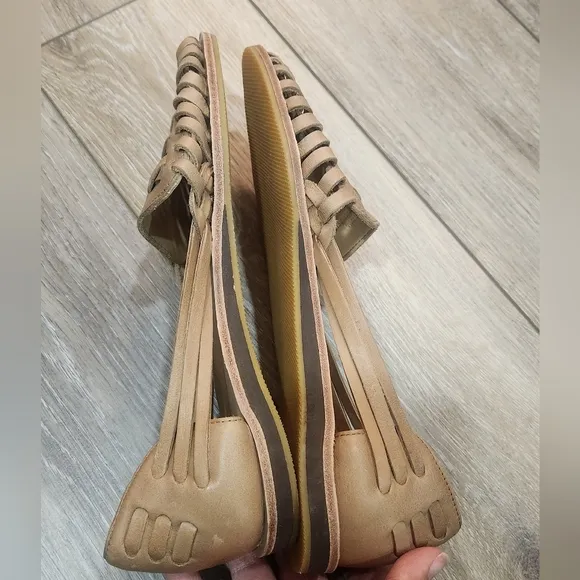 Nisolo Woven Huarache Womens Sandals Size 8 In Almond