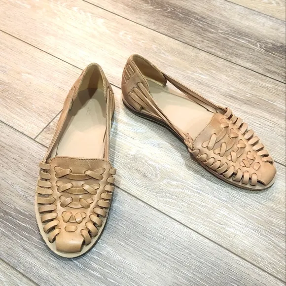 Nisolo Woven Huarache Womens Sandals Size 8 In Almond