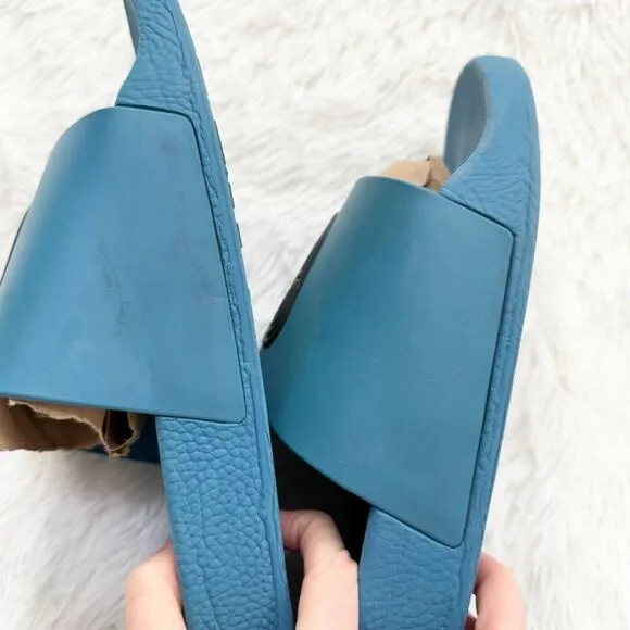 NO BOX Men Coach Sandals Slides With Logo in Blue Size US 13